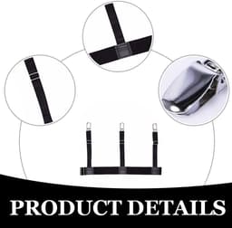 Dailygoods- Overhemdhouders - 2 Stuks - Antislip Klemmen - Verstelbaar tot 80 cm - Uniseks - Hoogwaardige Nylon/Legering - Zwart - Hemdklemmen — thumbnail 5