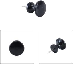 Prikkers Set - Decoratie Spelden - Foto's Ophangen - Roestvrijstalen Naald - 200 Stuks - Zwart — thumbnail 3