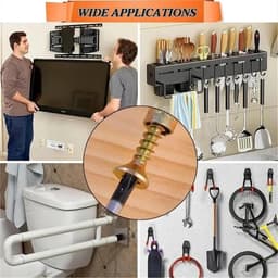 Wandankers - Pluggen Schroeven - Zware Bevestiging - Sterke Houdkracht - 30 stuks - Kleur 03 — thumbnail 2