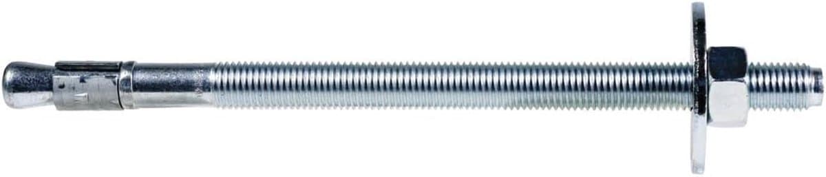 Montage anker - Beton plug - Vastzetten constructies - Met grote ring - 12/80/176 mm - Zilverkleurig — afbeelding 1