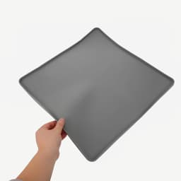 Antislip Siliconen Lekbak - Waterdichte Opvangbak - Apparaten Beschermen - Opstaande Rand - 40 x 40 cm - Grijs — thumbnail 2