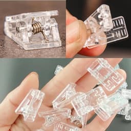 Dailygoods- Kunststof Clips 70 Stuks - Dubbelzijdige Veerklemmen - Transparante Klemmen - Lichtgewicht - Voor Foto's/Sjaals - Duurzaam en Sterk — thumbnail 5