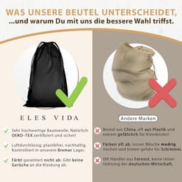 Waszakken - 100% Katoen - Extra Grote Afmetingen - Duurzaam en Ademend - Voor Kleding en Opberging — thumbnail 1