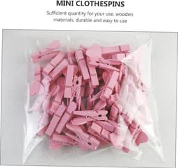 Hart Decoratie Clips - Mini Wasknijpers Hout - Foto's Ophangen - Hartvormig Ontwerp - 3.5 cm - Roze — thumbnail 4