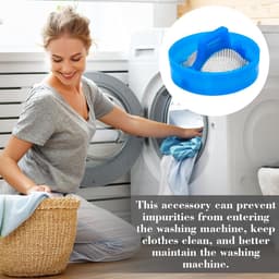 Wasmachinefilter - 30 Stuks - Wasmachineslangfilter - Inlaatklepfilter - Herbruikbaar - Haarvanger - Haar Vanger - Onderdelen Voor Wasmachines - Geschikt Voor Automatische Wasmachine-Accessoires - Blauw — thumbnail 2