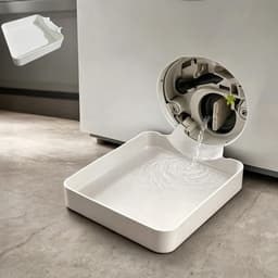 Afvoerbak voor wasmachine - 17,8 ×17,8cm - 3D-geprinte waterdichte bak - Lekbak wasmachine - Wateropvang - Afvoer - Wasmachine Wateropvangbak - Opvangbak tegen lekkage - universele opvangbak voor filterreiniging — thumbnail 1