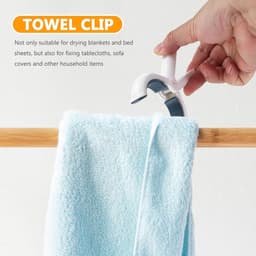 SnelShoppen - 6 Stuks Handige Handdoekclips voor Strandstoel, Bad Clips, Beddengoed en Kleding, Duurzaam PP Plastic met Antislip Pads, Perfect voor Ca — thumbnail 4