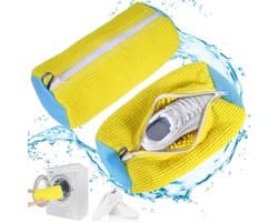 Herbruikbare Schoenwaszakken 2-Pack van Microvezel met Onzichtbare Rits voor Sportschoenen en Netjeschoenen, Ideaal voor Wasmachine en Bescherming