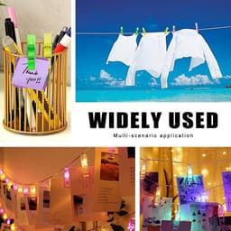 Dailygoods- Knijpers Mini 100 Stuks - Kunststof - Transparant - Wasknijpers - Fotoknijpers - Decoratie - Robuuste Klemkracht — thumbnail 2