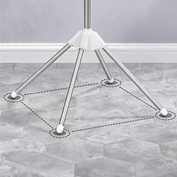 Wasgoed - Draaibaar Droogrek 3 Armen - 165cm×57cm×57cm - 360° Draaibaar & 27 Haken - Roestvrij Staal & 10kg - Opvouwbaar & Compact - Voor Binnen & Balkon — thumbnail 4