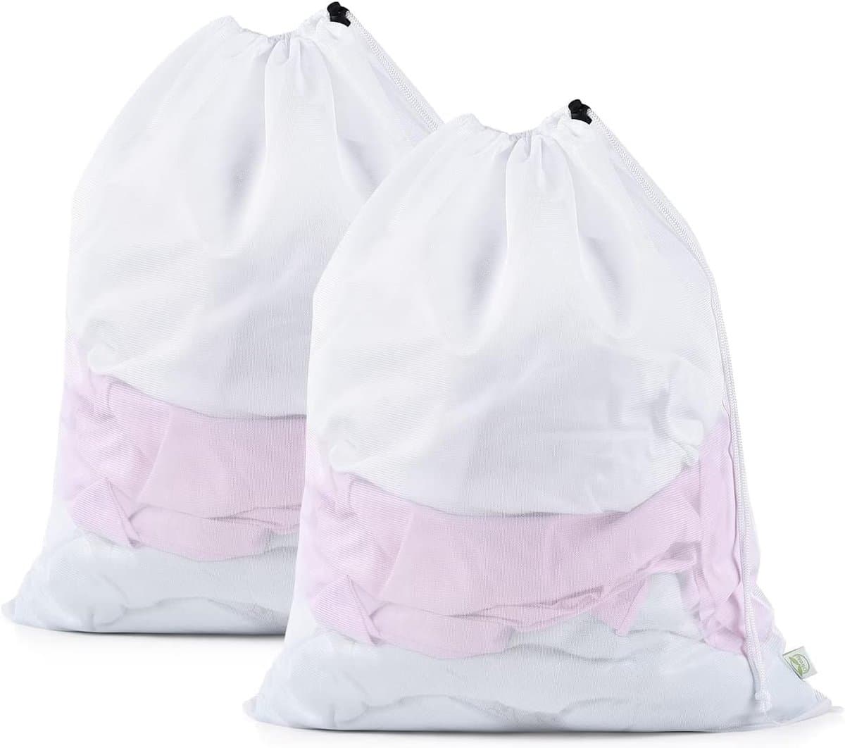 Herbruikbare waszakken met koord (30 x 40 cm) voor lingerie, shirts, sokken en rokken — afbeelding 1
