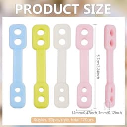 120 stuks winddichte hangerbevestigingen 57x12 mm kleurrijke siliconen hangergespen 4 kleuren winddichte kledinghangerstriphaak voor buiten waslijn reizen hangende kleding — thumbnail 2