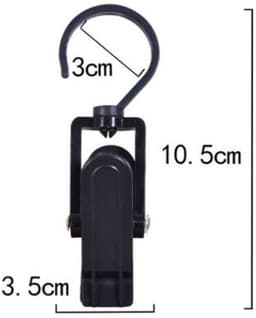 10 stuks - Droogklem - Wasklem - Drooghaak - met 360 graden draaihaak - Sokkenhouder - Robuuste en duurzame plastic kledingklem - Multifunctioneel - Draagbare antislip plastic kledinghouder - Zwart — thumbnail 3