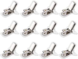 Gewatteerde Troosterclips - Dekbedclips voor Dekenbevestiging - Witte Clips - Voorkomt Verschuiven - Ideaal voor Beddengoed - 12 Stuks — thumbnail 1
