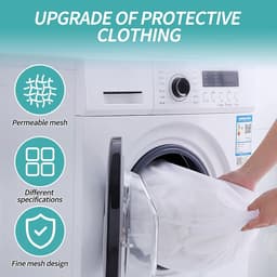 Wasnet voor wasmachine - 4 herbruikbare waszakken, fijnmazig, ideaal voor trui, jeans en delicate kleding — thumbnail 2