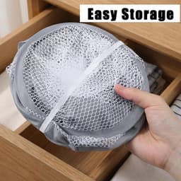 Kleine Opvouwbare Waszakken - Set van 2 - Polyester Waskorf voor Studentenwoningen, Appartementen en Ruimtebesparing — thumbnail 2