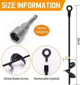 Grondankers 4 stuks - Zwart - Windproof campingtent bevestiging - Eenvoudige installatie in 10 seconden - ShopVlot — thumbnail 5