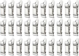30 Pcs 1/2 Inch Wide Spring Clips Metal Mini Crocodile Clips Stainless Steel Non Slip Spring Clips for Curtains - ShopVlot — thumbnail 1