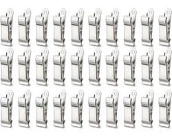30 Pcs 1/2 Inch Wide Spring Clips Metal Mini Crocodile Clips Stainless Steel Non Slip Spring Clips for Curtains - ShopVlot