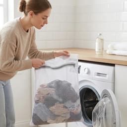 Grote Wasmachinezakken voor Fijne Was, 4 Stuks (60 x 50 cm) - Ideaal voor Truien, Jurken en Jassen, Beschermt Kleding en Voorkomt Beschadiging — thumbnail 2