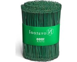 Zaksluitingen met coating - Binddraad sluitingen - Zakken afsluiten - Groen gecoat koperdraad - 14 x 200 mm - Groen