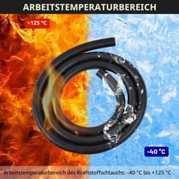 Benzineslang 1 Meter met 6mm binnendiameter en 5 slangklemmen — thumbnail 5