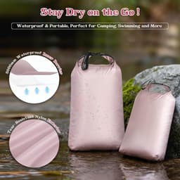 Waterdichte nylon waszak voor reizen, organizer voor vuile kleding, nat-droog tas voor zwemmen en sportschool, ideaal voor onderweg — thumbnail 3