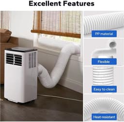 Afvoerslang airco - Wit - 150 cm lang - Flexibele polypropyleen slang - Universeel voor draagbare airconditioning — thumbnail 3