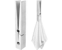 Houten Wasknijpers - Handdoek Clips - Handdoeken Ophangen - Gigantisch Formaat - 30 cm - Hout