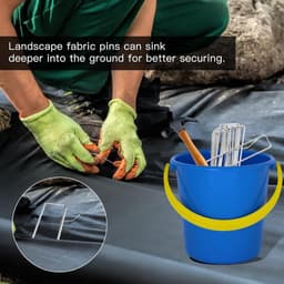 SnelShoppen - 50 Stuks Robuuste Gegalvaniseerde U-vormige Nagels voor Onkruidbestrijding, Ideaal voor Tuin, Grondankers, Hard Staal, Gemakkelijk te In — thumbnail 3