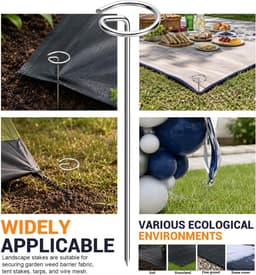 Grondankers 4 mm - roestvrij verzinkt staal - bestand tegen extreme weersomstandigheden - ideaal voor onkruiddoek - ShopVlot — thumbnail 2