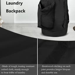 Was Backpack - Kleding Opbergzak - Kleding Organiseren - Gelijkmatige Gewichtsverdeling - 33x33x73 cm - Zwart — thumbnail 3