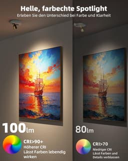 Draadloze spotlight met afstandsbediening, 4000 mAh accu, 3 kleurtemperaturen, oplaadbare wandspot, led-spots, accu voor schilderijen, kunst, planten, portretten (wit, set van 2) — thumbnail 4