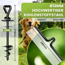 Hond Grondanker - Geschikt voor honden tot 100 kg - Roestvrij staal - 360 graden draaibaar - SnelShoppen — thumbnail 4
