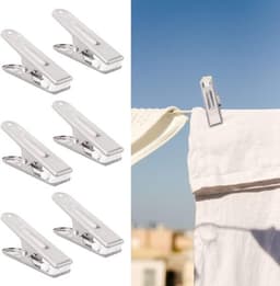 Wasknijpers 20 Stuks - Roestvrij Staal - Kleding Clips - Sterke Klemkracht - Handzaam Ontwerp - Voor Ondergoed en Wasgoed - Kledingclips — thumbnail 2