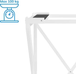 Opbergkast Wasmachine Droger - Stapelrek Huishoudelijk - Ruimte Besparen - Stabiele Metalen Structuur - 67.5 x 60.5 x 100 cm — thumbnail 2