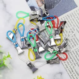 20 stuks handdoekclips van kunststof en verchroomd metaal, handdoekclips om op te hangen, clips voor het ophangen van handdoeken, lushangers, hangers voor pannenlappen en theedoeken — thumbnail 2