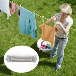 30 m waslijn, extra sterk, met stalen kern, waslijn buiten, scheurvaste en roestvrije waslijn, belastbaar tot 150 kg, ideaal voor buiten, tuin, quilt, camping en als reiswaslijn — thumbnail 2