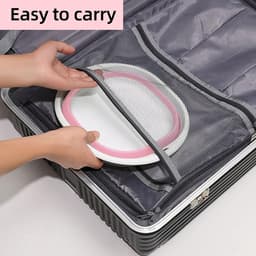 Vouwbare Wasmand 9L - Ronde Opvouwbare Emmer voor Camping, Bad en Keuken met Handvatten, Ideaal voor Reis en Multi-Functioneel Gebruik — thumbnail 5