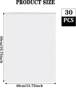 Grote Ritssluitingszakken - Transparant - 40 x 30 cm - Herbruikbare Waterdichte Organisatorzakjes - Voor Kleding en Schoenen — thumbnail 4