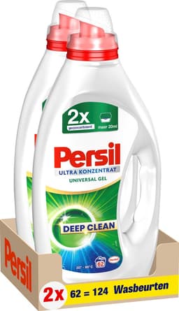 Persil Vloeibaar Wasmiddel - Ultra Concentrated Universal - Witte & Gekleurde Was - 2 x 62 wasbeurten | 124 wasbeurten | Voordeelverpakking — thumbnail 1