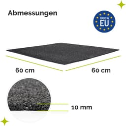 Garronda Antivibratiemat 60 x 60 cm – 10 mm SBR-rubbergranulaat – Onderlegmat voor Wasmachine en Droger – Geluids- en Trillingsdempend – Antislip – GD-0251 — thumbnail 4