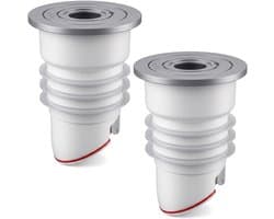 longziming -2 Stuks Afvoerslang Afdichting voor Wasmachine – Siliconen Afvoerafdichter – Anti-Geur & Anti-Terugstroom – Geschikt voor Afvoerbuizen 35-40 mm en Slangen 18-32 mm – Wit