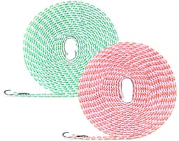 Waslijn, 2-pack waslijnen voor buiten, verstelbare kledinglijn, winddichte waslijn met haken, was- en drooglijnen voor - ShopVlot — thumbnail 1