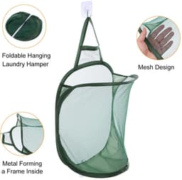 Dailygoods - 2 Stuks Hangende Waszakken van Mesh voor Vuile Kleding — thumbnail 5