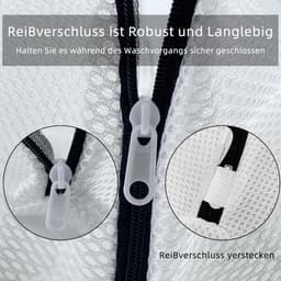 Waszak voor Schoenen en Delicate Kleding, Antideform, Mesh, met Rits (2 Stuks) - Ideaal voor Wassen en Beschermen — thumbnail 4