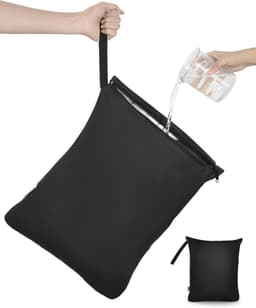 2 Stuks Waterafstotende Wetbag voor Zwemspullen, 40 x 50 cm, Herbruikbare Tas met Ritssluiting voor Strand, Fitness en Zwembad — thumbnail 4
