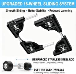 SnelShoppen - Washing Machine Base met 16 Unidirectionele Wielen, Transportroller, Verstelbaar Pedestal voor Wasmachine, Droger, Koelkast, Vriezer, An — thumbnail 5