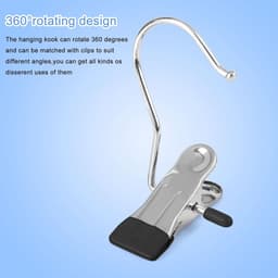 SnelShoppen - 30 Stuks Metalen Haakjes voor Botten en Kleding, Naadloze Sokclips, Rvs, Zwart, Duurzaam en Lichtgewicht, Perfect voor Thuis en Reizen — thumbnail 4