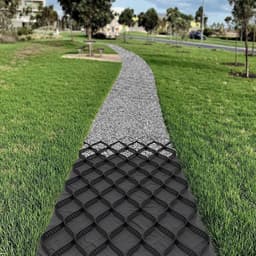 Grond Grid - Grind Stabilisatie - Oprit Versterken - Hoge Draagkracht - 40x40 cm - Zwart — thumbnail 1